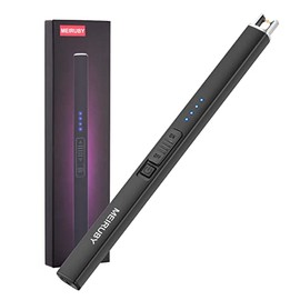 MEIRUBY Lighter Electric Lighter Candle Lighter Rechargeable USB Lighter Arc Lighters for Candle Camping Family Use Black