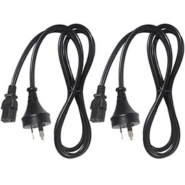 Computer Power Cable,Kettle Lead Cord,PC Monitor Iec C13 3 Prong AC Power Cord 1.8M (2 Pack) (Black 1.8M 2 Pack)