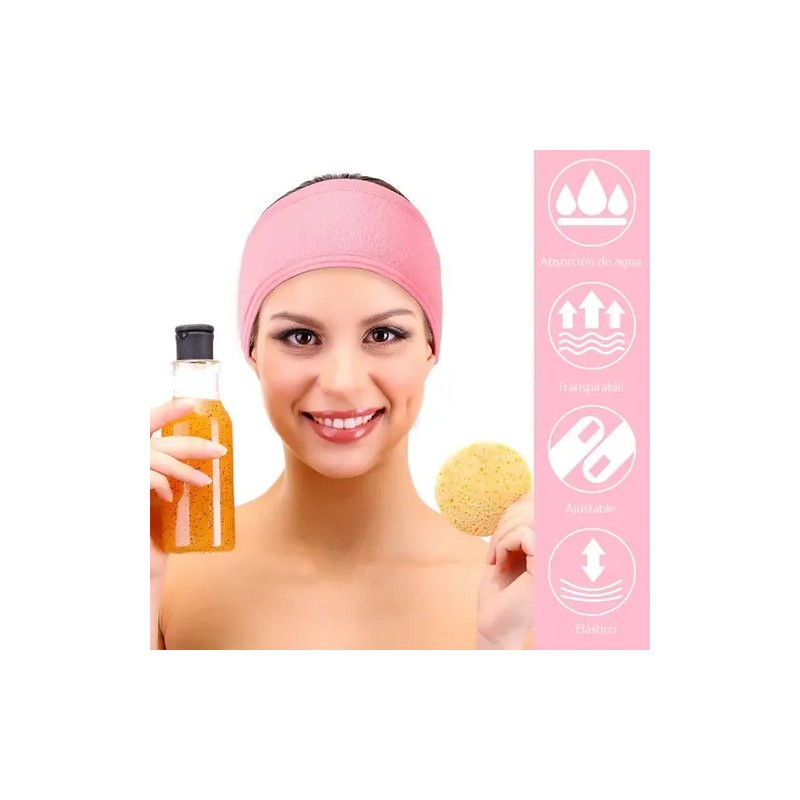 Facial Spa Diadema Maquillaje Cinta Mágica Cabello 6 Pza