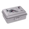 Fizzii Shark Lunch Box, Plastic, silver, 18 x 13 x