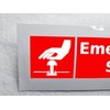 Emergency Stop Sticker Pack of 3 Waterproof Outdoor Vinyl Sticker
