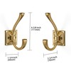 ZAUYX Large Wall Hooks 10 Pack - Brushed Gold Coat