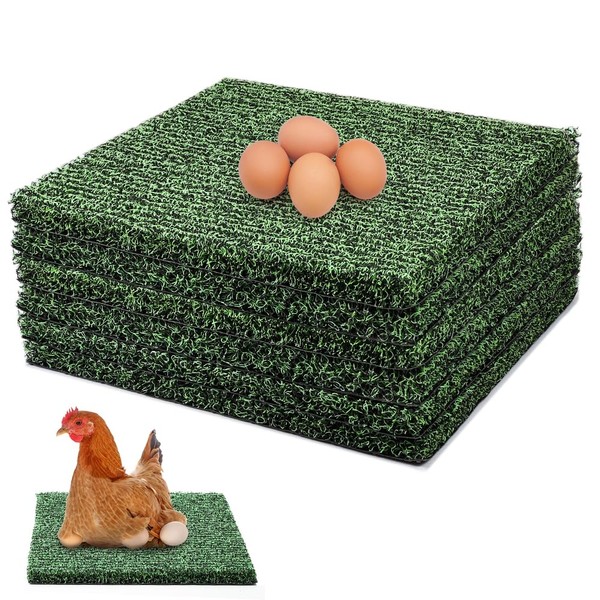 Kalekey 6 Pack Nesting Pads for Chicken Coop, 12"x12" Chicken
