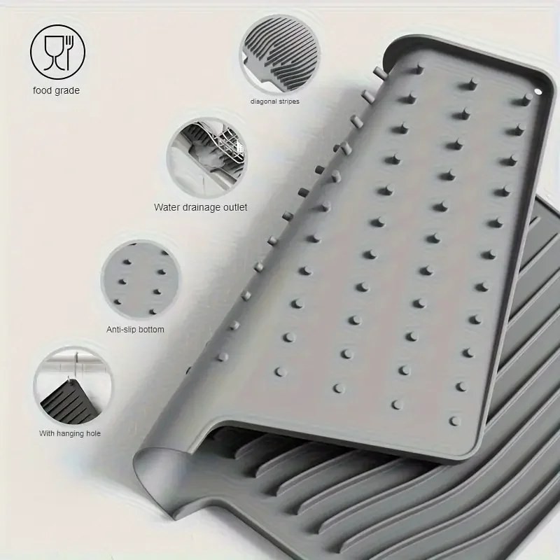 HomeCraft Silicone Dish Drying Mat Large