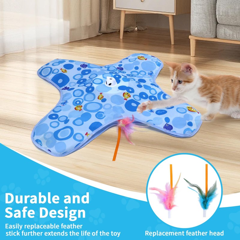 DFQ Interactive Cat Toys Chargeable, 2 in 1 Automatic Hide
