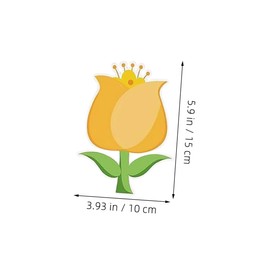 Operitacx 45 Pcs Colorful Spring Tulip Paper Cutouts Intricate Floral Shapes with Glue Points for Crafts Bulletin Boards DIY Projects for Spring Decor Classroom Activities