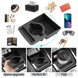 SKTU Centre Armrest Organiser Compatible with Dacia Spring Electric EV 2021-2024 Multifunctional Storage Box for Centre Console Armrest with Cup Holder