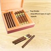 Gioflv Cigar Humidor, Cedar Desktop Box with Hygrometer & Humidifier,