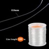DODUOS 2 Roll 0.8mm Elastic Bracelet String Cord Clear Stretchy