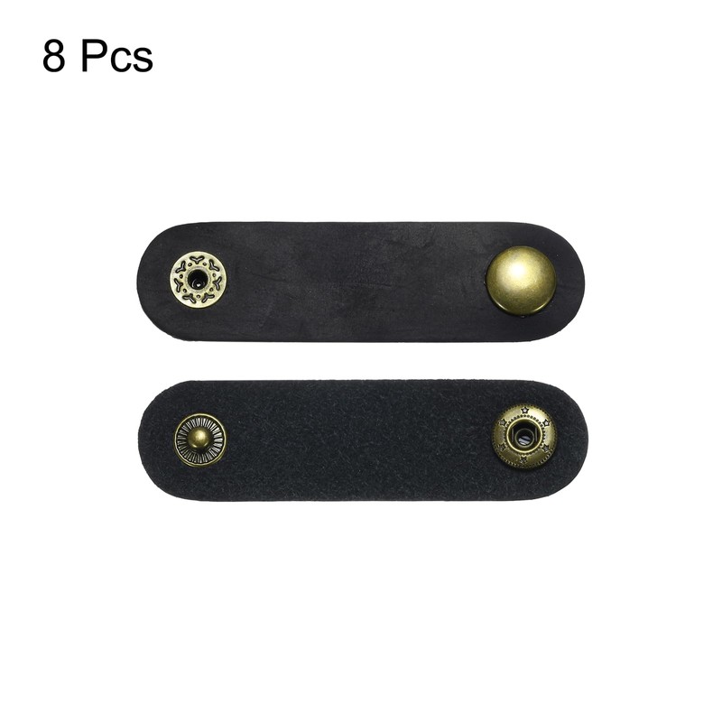 MECCANIXITY 8Pcs Leather Cable Straps Cord Organizer 80x20mm Cable Ties