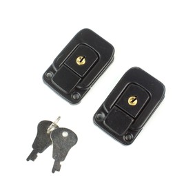 2x Square shape Drawbolt Closure Latch for Guitar Case with Lock,Black 47mm