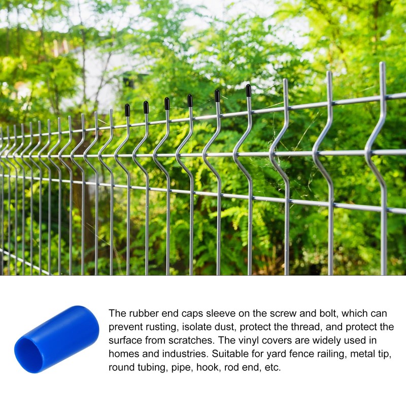 Rebower 50 Pack Screw Thread Protector Cover Rubber End Caps,