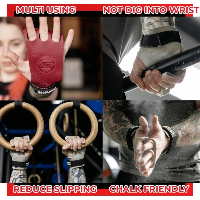 WARM BODY COLD MIND Leather Hand Grips - 3 Finger,