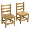 RRI Goods Kids Wooden Chair Set, Fully Assembled Youth Ladderback