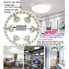 Zhairdalstar 24W LED Flush Mount Ceiling Fan Ring Light Kit