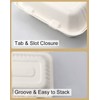 Elsjoy 90 Pack 9"x 6" Clamshell Take Out Containers, 2