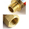 QWORK Ball Valve, 3 Pcs 1/4" Heavy Duty Brass Ball