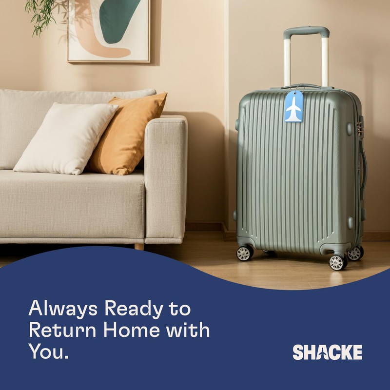 Shacke 2pcs Premium Rubber Luggage Tag – Bendable Travel Identification