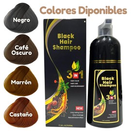 Kit 5 Piezas Shampoo Tinte Natural Mascarilla Aceite De Argan Reparador Cabello Puntas Puro Smooth and Long Lasting Color Tratamiento Capilar Mascarilla Alisador Cabello Hidratante (Castaño, Estándar)