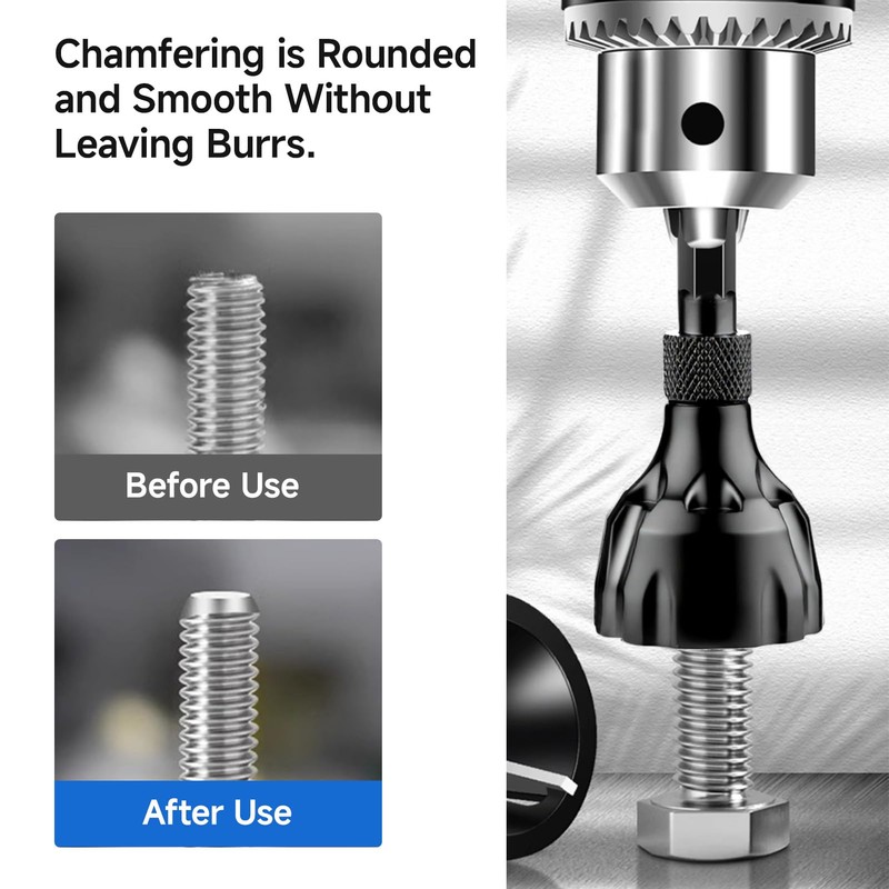 UIHRLM Chamfer Tool, Deburring External Chamfer Tool with 1/4 Inch
