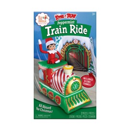 The Elf on the Shelf: A Christmas Tradition Boy Scout Elf (Blue Eyed) with Scout Elves at Play Peppermint Train Ride Accessory Set (Multi-Item Bundle)