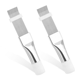 XIHIRCD 2pcs Air Conditioner Fin Comb, AC Radiator Fin Comb Straightener Cleaner Coil Cleaning Brush Refrigerator Fin Cleaning Tool for Cleaning Condensers Evaporators Air Conditioners