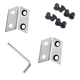 4 PCS Wood Chipper Blades Cutter Compatible with Eco ES1600 McCulloch MCS2001, Replaceable Double-Sided Cutting Tool Kit, Garden Chipper Blades with L-Shaped Hex Key Wrench