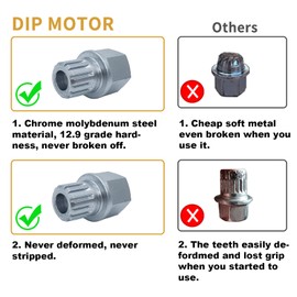 Chrome Steel Wheel Lock Key for Volkswagen- Anti-Theft Lug Nut Screw Key Compatible with for VW (55)