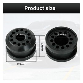 DUSCOKE 2PCS Transfer Case Shifter Linkage Control Lever Bushing Grommet with E-clips, Transmission Shift Control Rod Bushing Kit for Dodge Ram 1500 2500 3500, Replace 68078974AA, 68078975AA (2PCS)