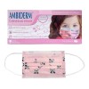 Cubrebocas Infantil Tricapa Rosa Con Pandas Ambiderm 50pzs Color Rosa