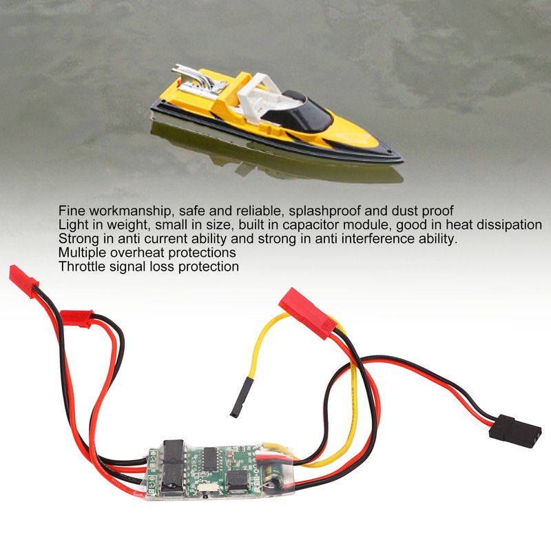 RC Brushed Motor Speed Controller Bidirectional 2s‑3s Lipo 5A RC
