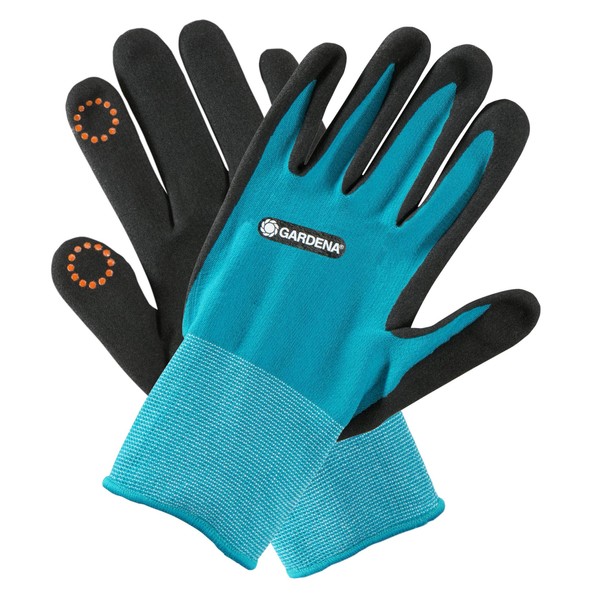 GARDENA 11510-20 Gloves for Gardening Work, Palm Side Nitrile, S