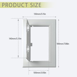 Inspection flap drywall, inspection flap 15 x 10 cm, made of UV-resistant ABS plastic, maintenance door for drywall with easy installation, ideal for cables and pipes in walls and ceilings