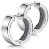 MATERIA by Matthias Wagner Wide Hinged Hoop Earrings 18 mm