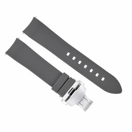 Ewatchparts 24mm Rubber Watch Band Strap Compatible With Sony Smart Watch II With Brushed Buckle