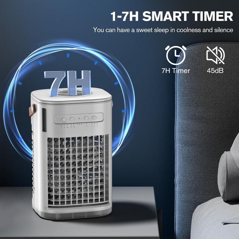 Mini Air Conditioner, Portable Air Conditioners AC w/Remote, USB Charging,