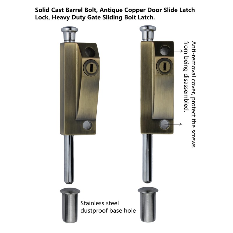 FIREFLYWEB Spring Loaded Latch pin Heavy Duty Sliding Bolt Marine