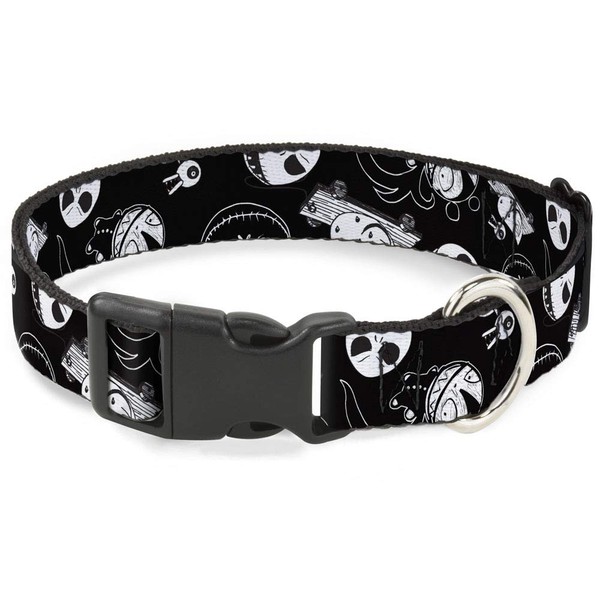 Buckle-Down Dog Collar Plastic Clip Nightmare Before Christmas Jack Scary