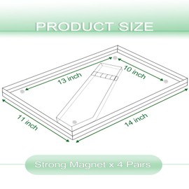 HBMIANICE 1 Pack(11×14) Acrylic Picture Frames Clear Magnetic Photo Frames Freestanding Lucite Acrylic Block Frame Frameless Desktop Display for Home Office