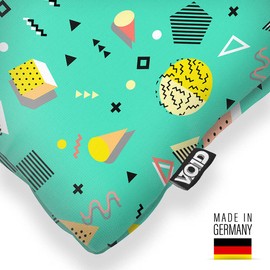 VOID Retro Vintage Pattern 80s 90s Cube Cushion Cover Sofa Cushion Decorative Outdoor Cushion Cushion Size: 50 x 50 cm