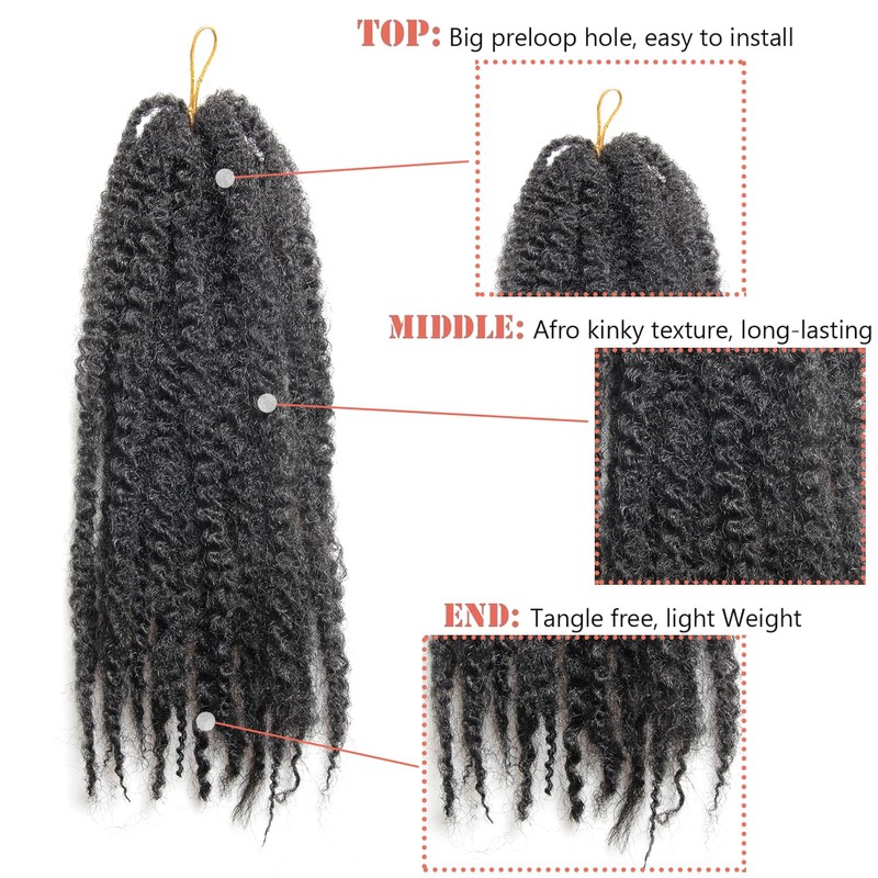 18-inch Marley Twist Braiding Hair – Soft, Fluffy & Versatile