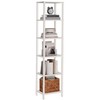 TUTOTAK Bookshelf, 6-Tier Tall Book Shelf, Narrow Bookcase for Small