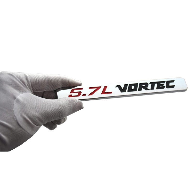 SSDD 2pcs 5.7L Vortec Hood Emblems Engine Badge 3D Decal