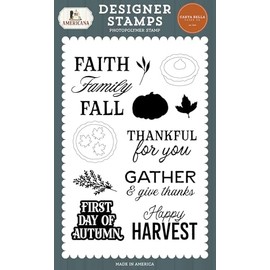 Echo Park Paper Americana: Faith Family Fall Stamp Set, Multi