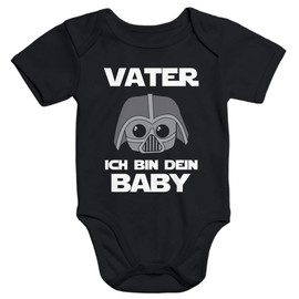 MoonWorks® Short-Sleeved Baby Bodysuit Onesie with German Text Nerd Quote Ich Bin Dein Baby -