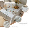 Lifetooler Table Cloths Rectangle Cotton Linen Tassel Tablecloth Waterproof Wrinkle