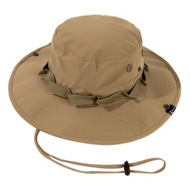 TOP-EX Summer Sun Hats for Men Fishing Bucket Boonie Golf Wide Brim Big Head UPF50+ UV Protection Chin Cord Khaki Large X-Large XL L