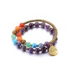 Zysta 7 Chakra Bracelet Real Stones Pearl Bracelet with Tree