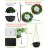 Qubigko Artificial Hanging Flowers Basket for Outdoors, 2-Pack Hanging Planters