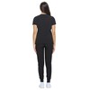Natural Uniforms Womens Essential Cool Stretch Jogger Scrub Set (Black,